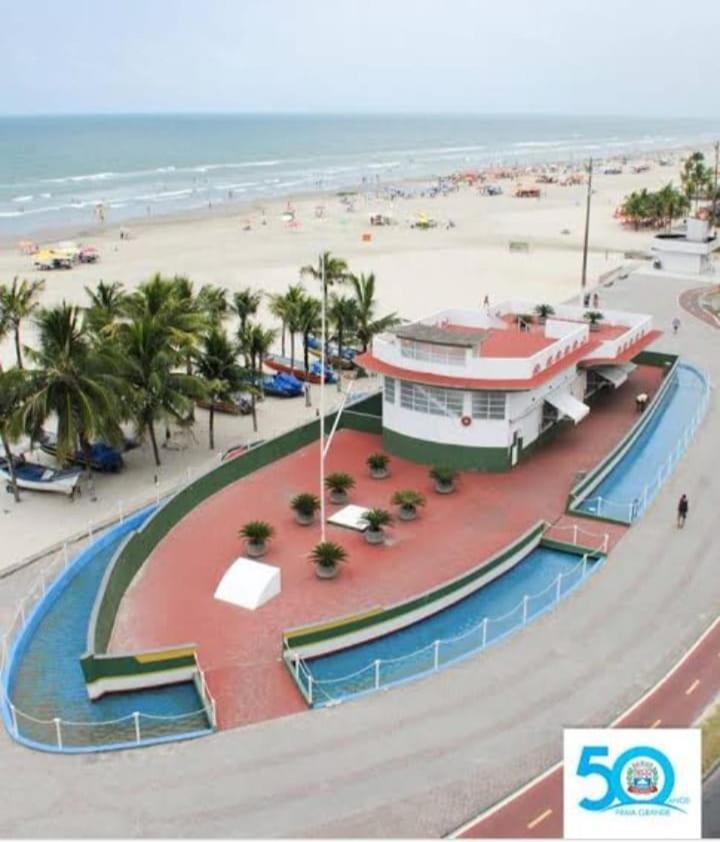 Praia Grande -Ocian Rio D'Ouro Ape 70Mt Do Mar公寓 外观 照片